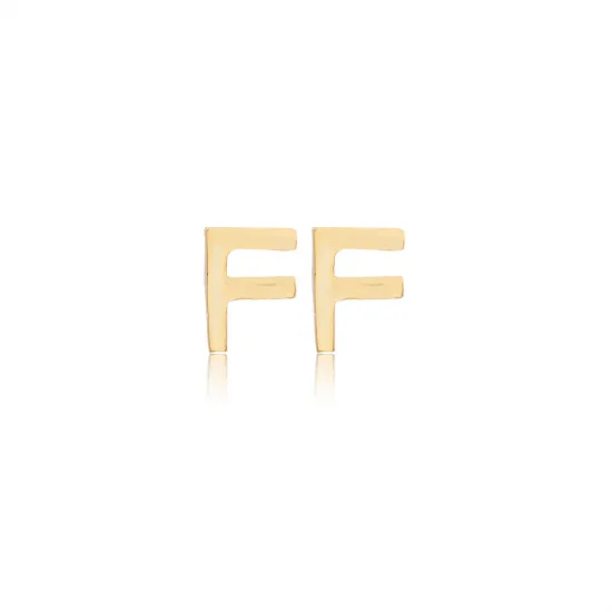 Minimalistic Initial Alphabet letter Stud Earring Wholesale 925 Sterling Silver Jewelry | 925 Sterling Silver Wholesale | Sade Silver Minimalistic Initial Alphabet letter Stud Earring Wholesale 925 Sterling Silver Jewelry - Sade 925 Silver Jewelry