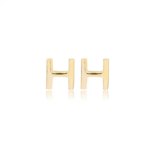 Minimalistic Initial Alphabet letter Stud Earring Wholesale 925 Sterling Silver Jewelry | 925 Sterling Silver Wholesale | Sade Silver Minimalistic Initial Alphabet letter Stud Earring Wholesale 925 Sterling Silver Jewelry - Sade 925 Silver Jewelry