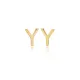 Minimalistic Initial Alphabet letter Stud Earring Wholesale 925 Sterling Silver Jewelry | 925 Sterling Silver Wholesale | Sade Silver Minimalistic Initial Alphabet letter Stud Earring Wholesale 925 Sterling Silver Jewelry - Sade 925 Silver Jewelry