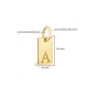Plain Tag Letter Sterling Silver Pendant