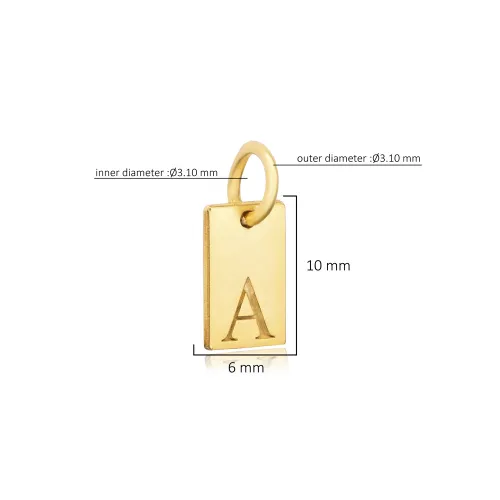 Plain Tag Letter Charm 925 Sterling Silver Pendant Plain Tag Letter Charm 925 Sterling Silver Pendant