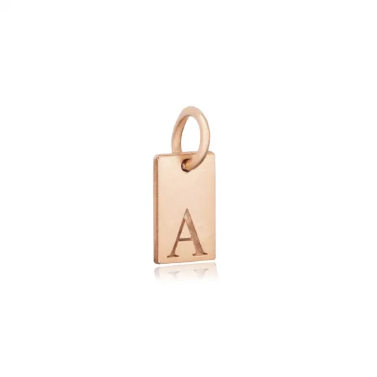 Plain Tag Letter Charm 925 Sterling Silver Pendant - Sade 925 Silver Jewelry