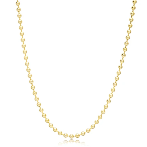 37 Cm 4mm Ball Chain 925 Sterling Silver Necklace 37 Cm 4mm Ball Chain 925 Sterling Silver Necklace