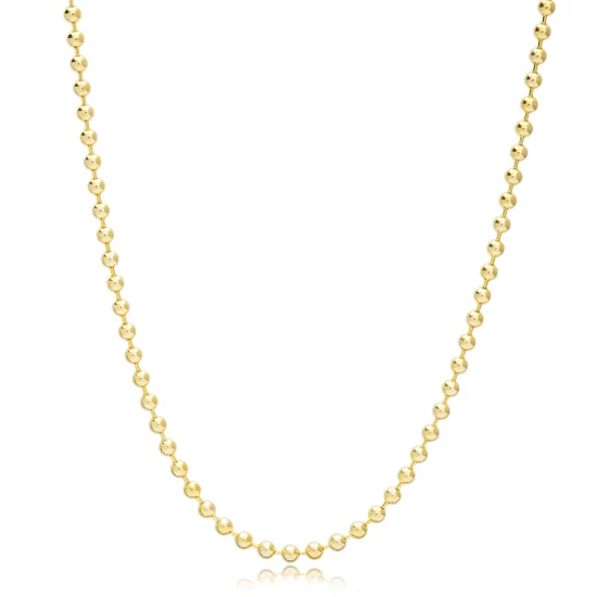 37 Cm 5mm Ball Chain 925 Sterling Silver Necklace | 925 Sterling Silver Wholesale | Sade Silver 37 Cm 5mm Ball Chain 925 Sterling Silver Necklace - Sade 925 Silver Jewelry