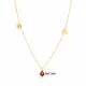 Ladybug with Plain Clover and Butterfly Silver Necklace | 925 Sterling Silver Wholesale | Sade Silver Ladybug with Plain Clover and Butterfly Silver Necklace - Sade 925 Silver Jewelry