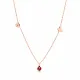 Ladybug with Plain Clover and Butterfly Silver Necklace | 925 Sterling Silver Wholesale | Sade Silver Ladybug with Plain Clover and Butterfly Silver Necklace - Sade 925 Silver Jewelry