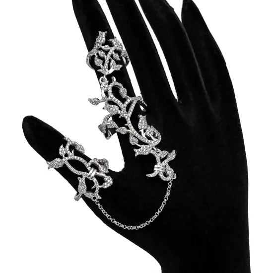 Turkish Sterling Silver Double Chain Ring
