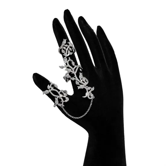 Turkish Sterling Silver Double Chain Ring