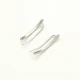 Made in Turkey Clear Long Curve CZ Silver Ear Jackets Made in Turkey Clear Long Curve CZ Silver Ear Jackets