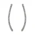 Made in Turkey Clear Long Curve CZ Silver Ear Jackets