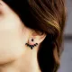 Turkish Light Black CZ 925 Silver Earrings Turkish Light Black CZ 925 Silver Earrings