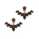 Turkish Light Black CZ 925 Silver Earrings Turkish Light Black CZ 925 Silver Earrings