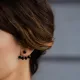 Made in Turkey Black Round CZ Silver Ear Jackets Made in Turkey Black Round CZ Silver Ear Jackets
