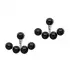 Made in Turkey Black Round CZ Silver Ear Jackets