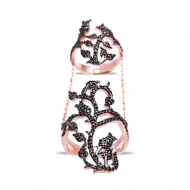Made in Turkey 925 Sterling Silver Double Chain Ring