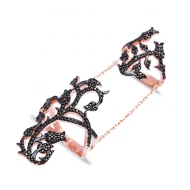 Made in Turkey 925 Sterling Silver Double Chain Ring