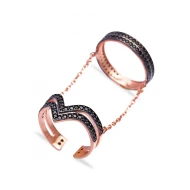 Turkish Double Finger 925 Sterling Silver Ring