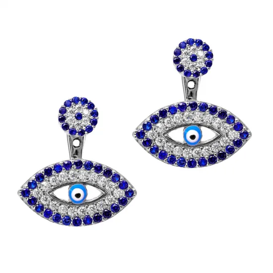 Ear cuff Turkish Wholesale Handcrafted Evil Eye Silver Earring Ear cuff Turkish Wholesale Handcrafted Evil Eye Silver Earring