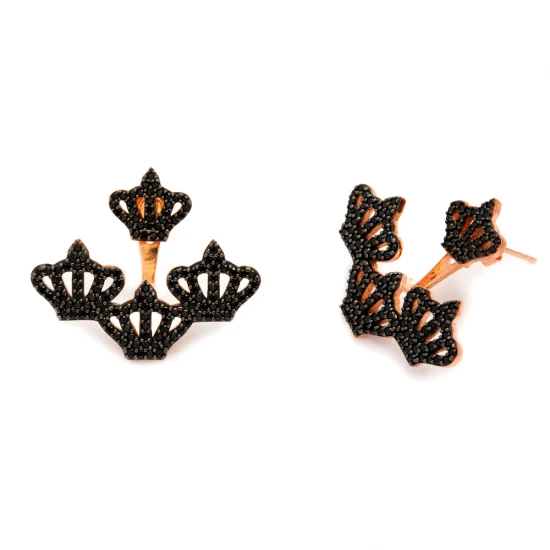 Made in Turkey Crown 925 Sterling Silver Earrings