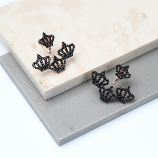Made in Turkey Crown 925 Sterling Silver Earrings