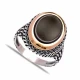 Turkish Black Oval Floral Scroll Men 925 Silver Ring | 925 Sterling Silver Wholesale | Sade Silver Turkish Black Oval Floral Scroll Men 925 Silver Ring - Sade 925 Silver Jewelry