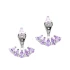 Turkish Purple Pear Fan CZ 925 Silver Ear Jackets