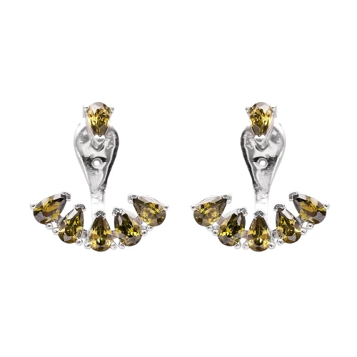 Turkish Smoky Quartz 925 Sterling Silver Earrings Turkish Smoky Quartz 925 Sterling Silver Earrings