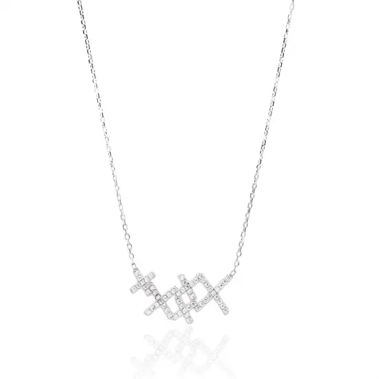 Turkish Wholesale Handcrafted Pave Silver Necklace