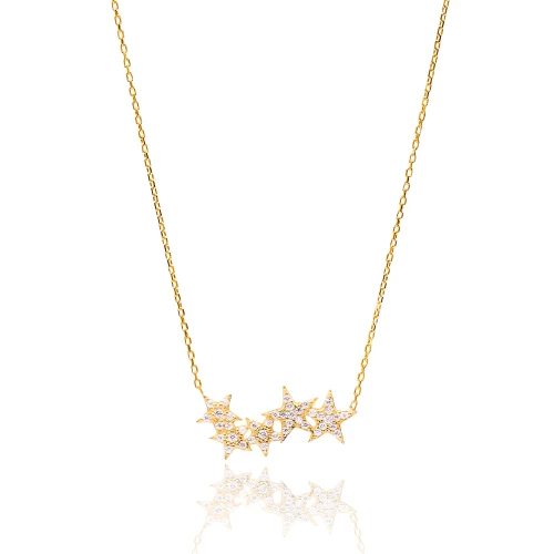 Turkish Star Pave 925 Sterling Silver Necklace