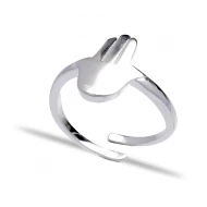 Turkish Adjustable Hamsa 925 Sterling Silver Ring