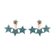 Turkish Micro Turquoise Star Sterling Silver Earrings Turkish Micro Turquoise Star Sterling Silver Earrings