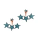 Turkish Micro Turquoise Star Sterling Silver Earrings Turkish Micro Turquoise Star Sterling Silver Earrings
