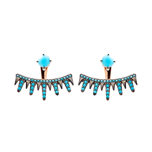 Turkish Micro Turquoise Earrings in Sterling Silver Turkish Micro Turquoise Earrings in Sterling Silver