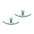 Turkish Micro Turquoise Earrings 925 Sterling Silver