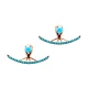 Turkish Micro Turquoise Earrings 925 Sterling Silver - Sade 925 Silver Jewelry