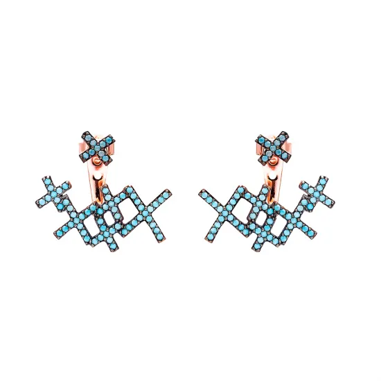 Turkish Micro Turquoise 925 Sterling Silver Earrings Turkish Micro Turquoise 925 Sterling Silver Earrings