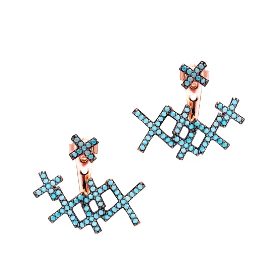Turkish Micro Turquoise 925 Sterling Silver Earrings Turkish Micro Turquoise 925 Sterling Silver Earrings