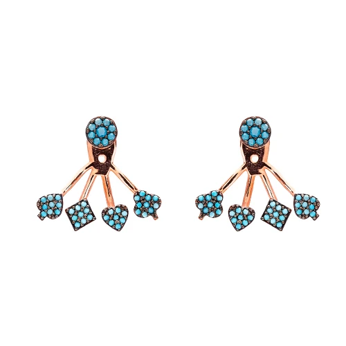 Turkish 925 Silver Micro Turquoise Earrings