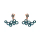 Turkish Micro Turquoise Round Sterling Silver Earrings - Sade 925 Silver Jewelry
