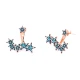 Turkish Micro Turquoise Star 925 Silver Earrings Turkish Micro Turquoise Star 925 Silver Earrings