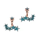 Turkish Micro Turquoise Star 925 Silver Earrings - Sade 925 Silver Jewelry