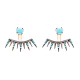 Turkish Micro Turquoise Sterling Silver Earrings | 925 Sterling Silver Wholesale | Sade Silver Turkish Micro Turquoise Sterling Silver Earrings - Sade 925 Silver Jewelry