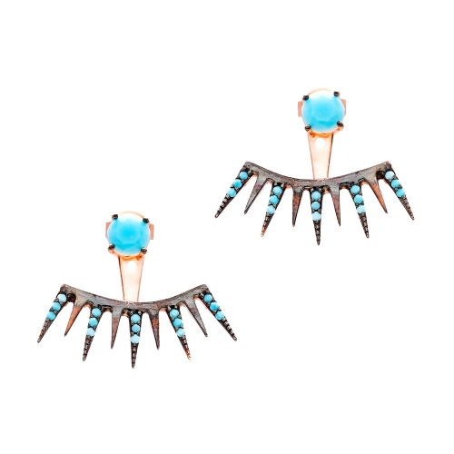 Turkish Micro Turquoise Sterling Silver Earrings