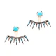 Turkish Micro Turquoise Sterling Silver Earrings | 925 Sterling Silver Wholesale | Sade Silver Turkish Micro Turquoise Sterling Silver Earrings - Sade 925 Silver Jewelry
