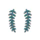 Fern Style Micro Turquoise Ear Cuff Turkish Wholesale Handcrafted Silver Earring Fern Style Micro Turquoise Ear Cuff Turkish Wholesale Handcrafted Silver Earring