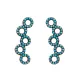 Micro Turquoise Ear Cuff Round Turkish Wholesale Handcrafted Silver Earring