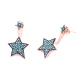 Turkish Micro Turquoise Star Silver Earrings Turkish Micro Turquoise Star Silver Earrings