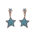 Turkish Micro Turquoise Star Silver Earrings