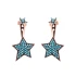 Turkish Micro Turquoise Star Silver Earrings