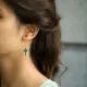 Pole Star Nano Turquoise Long Earrings